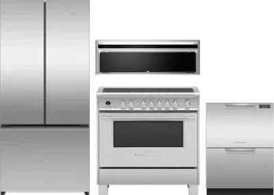 4 Piece Package Includes Refrigerator, Range, Hood And Dishwasher